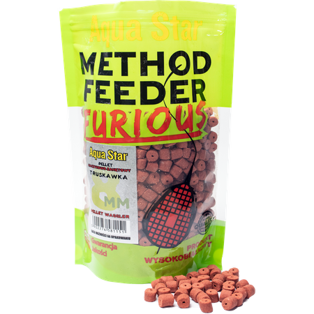 Pellet haczykowy z dziurką 8 mm Waggler Truskawka 500 g