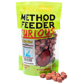 Pellet haczykowy z dziurką 12 mm Waggler Truskawka 500 g